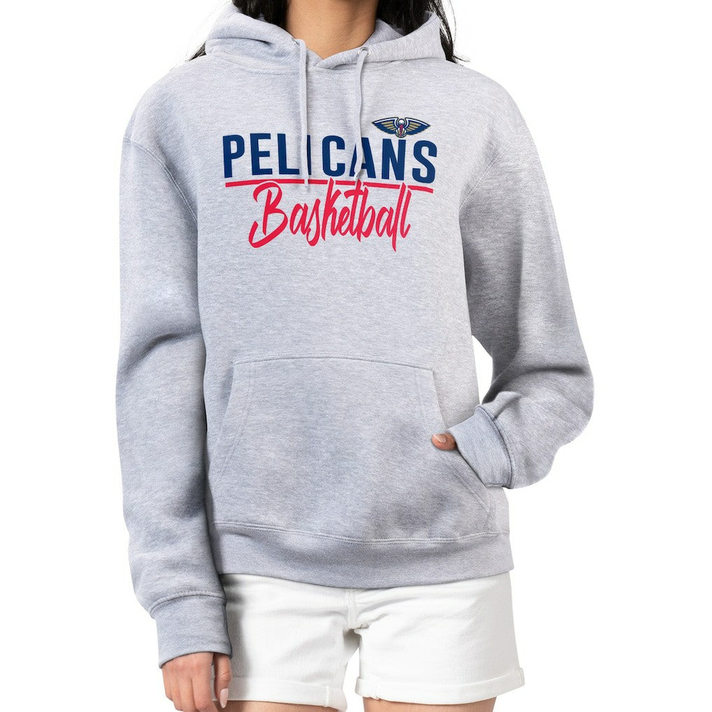 New Orleans Pelicans G-III 4Her by Carl Banks Women's Graphics Fleece Pullover Hoodie Heather Gray