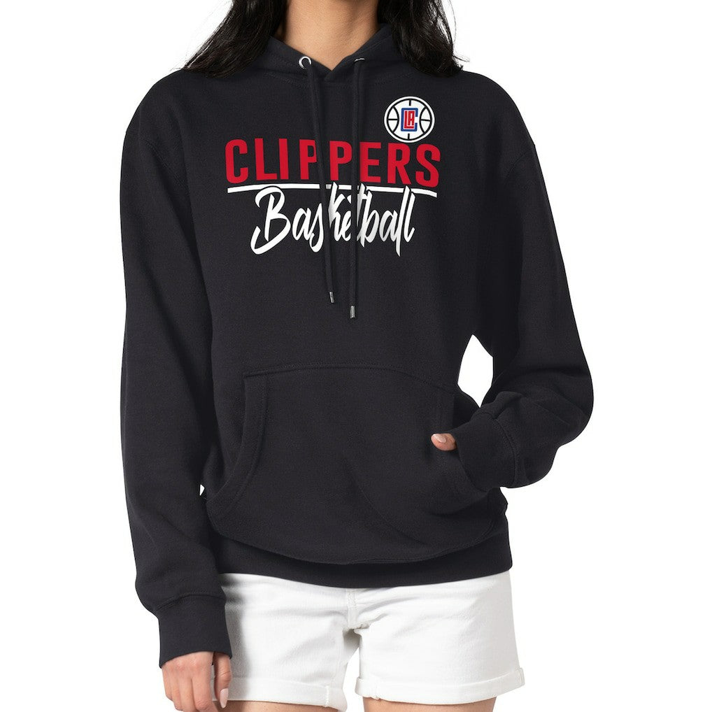 LA Clippers G-III 4Her by Carl Banks Women's Graphics Fleece Pullover Hoodie Black