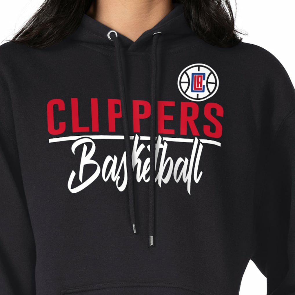 LA Clippers G-III 4Her by Carl Banks Women's Graphics Fleece Pullover Hoodie Black