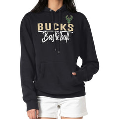Milwaukee Bucks G-III 4Her by Carl Banks Women's Graphics Fleece Pullover Hoodie Black