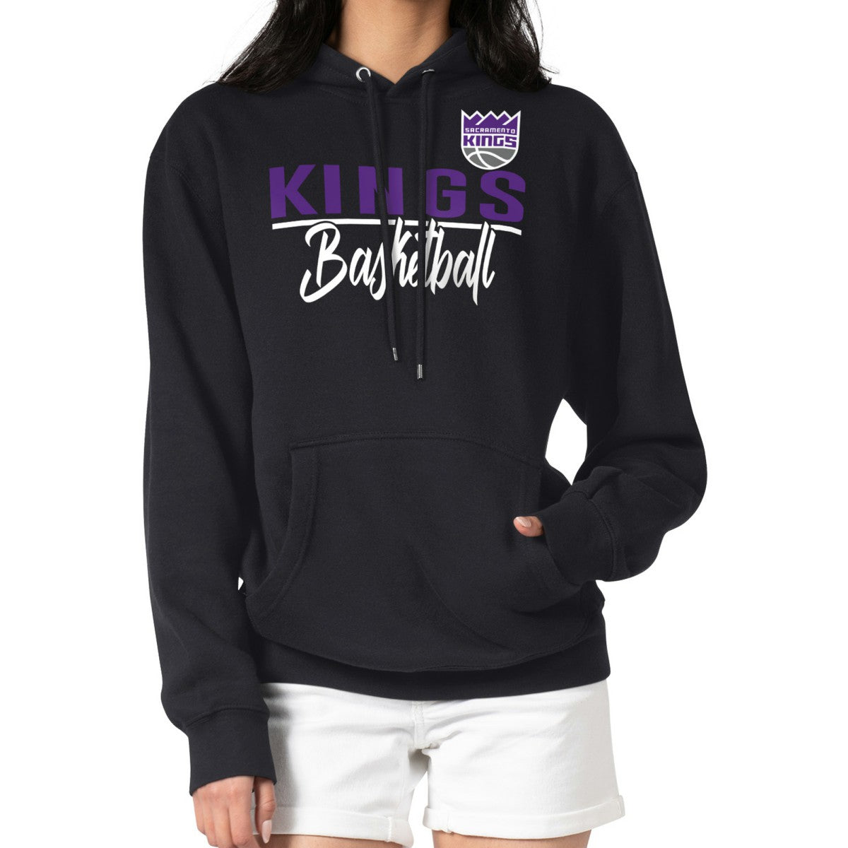 Sacramento Kings G-III 4Her by Carl Banks Women's Graphics Fleece Pullover Hoodie Black