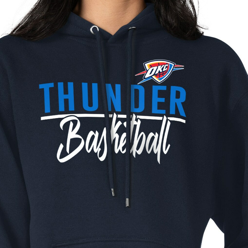 Oklahoma City Thunder G-III 4Her by Carl Banks Women's Graphics Fleece Pullover Hoodie Navy