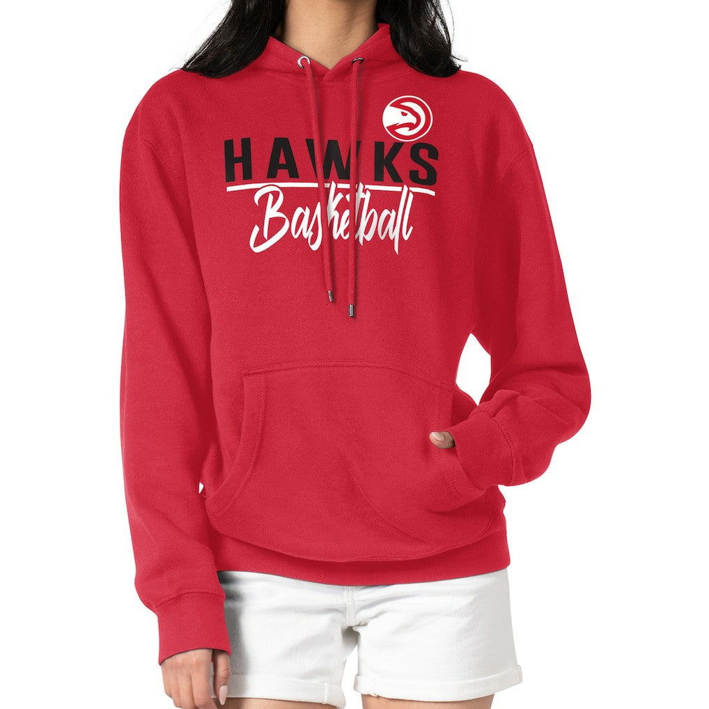 Atlanta Hawks G-III 4Her by Carl Banks Women's Graphics Fleece Pullover Hoodie Red