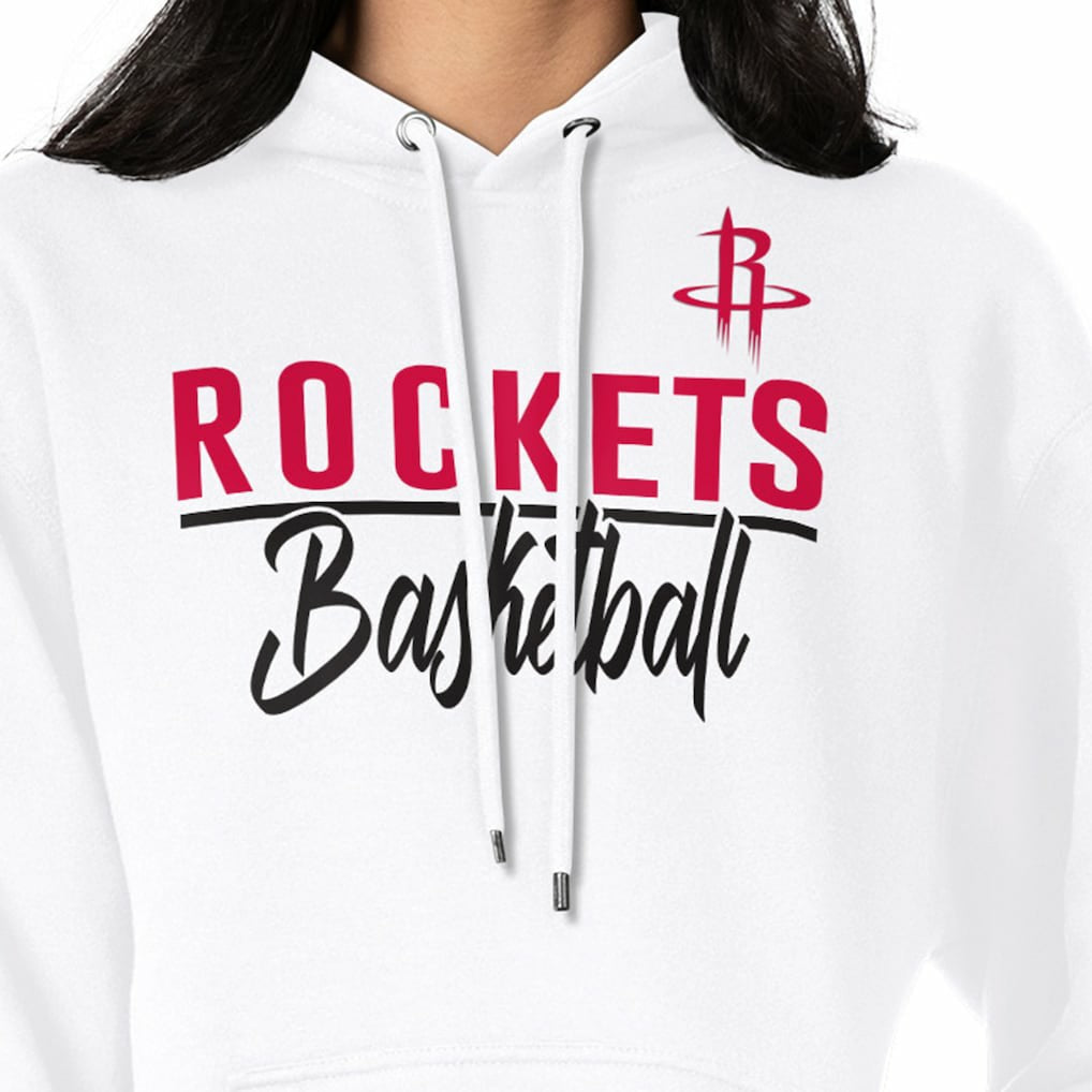 Houston Rockets G-III 4Her by Carl Banks Women's Graphics Fleece Pullover Hoodie White