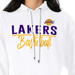 Los Angeles Lakers G-III 4Her by Carl Banks Women's Graphics Fleece Pullover Hoodie White