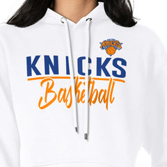 New York Knicks G-III 4Her by Carl Banks Women's Graphics Fleece Pullover Hoodie White