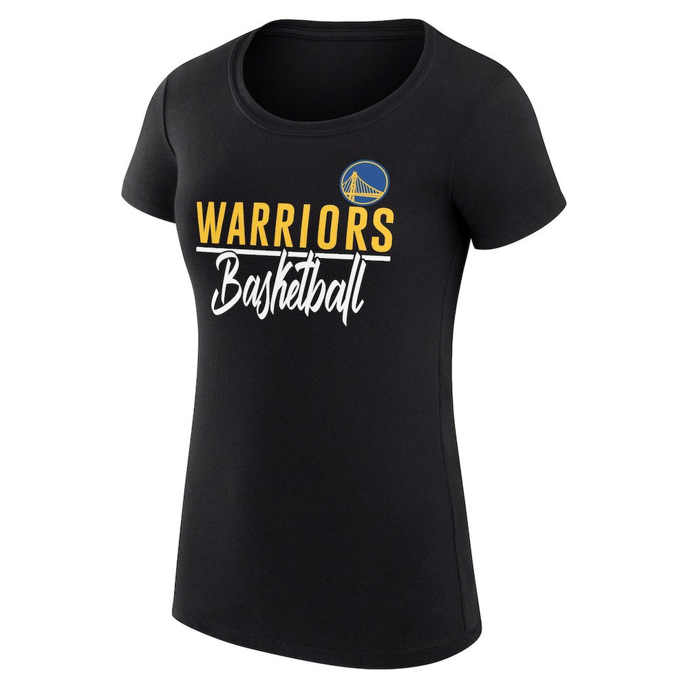 Golden State Warriors G-III 4Her by Carl Banks Women's Super-Slim Fit Lightweight Team Sport V-Neck T-Shirt Black