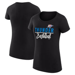 Oklahoma City Thunder G-III 4Her by Carl Banks Women's Super-Slim Fit Lightweight Team Sport V-Neck T-Shirt Black