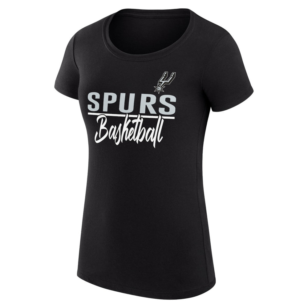 San Antonio Spurs G-III 4Her by Carl Banks Women's Super-Slim Fit Lightweight Team Sport V-Neck T-Shirt Black