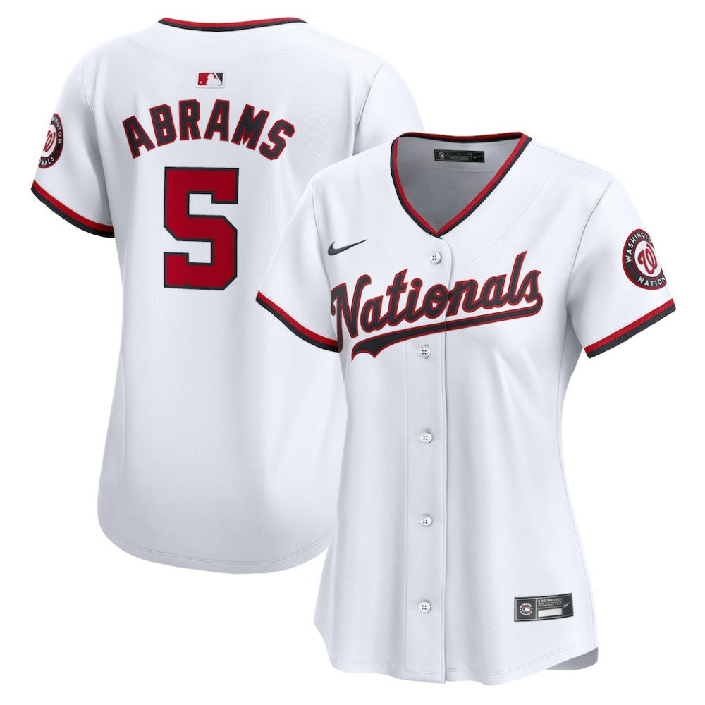 CJ Abrams Washington Nationals Nike Women's Home Limited Player Jersey – White Jerseys