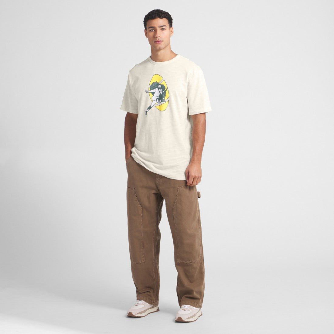 Green Bay Packers Slub T-Shirt Cream