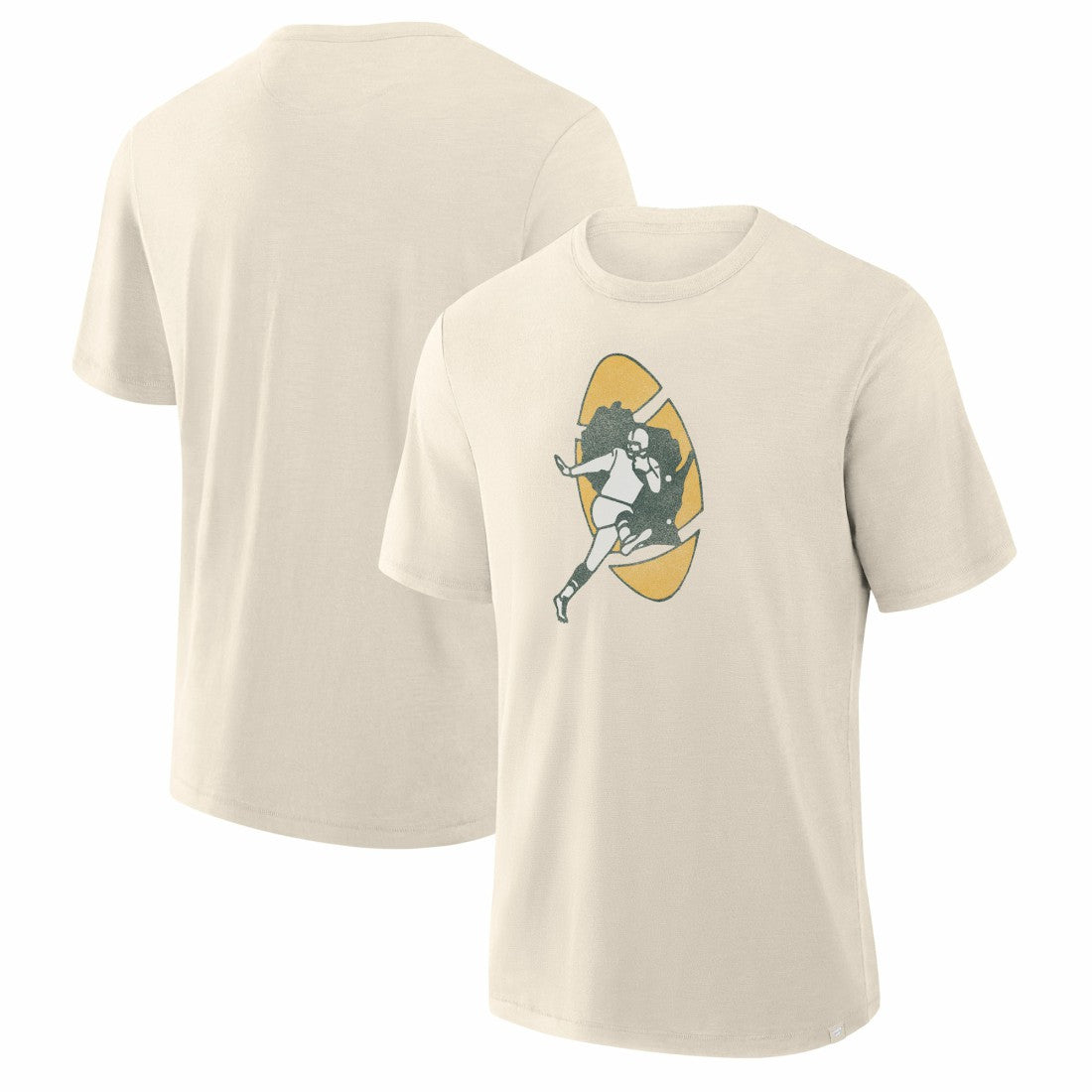 Green Bay Packers Slub T-Shirt Cream