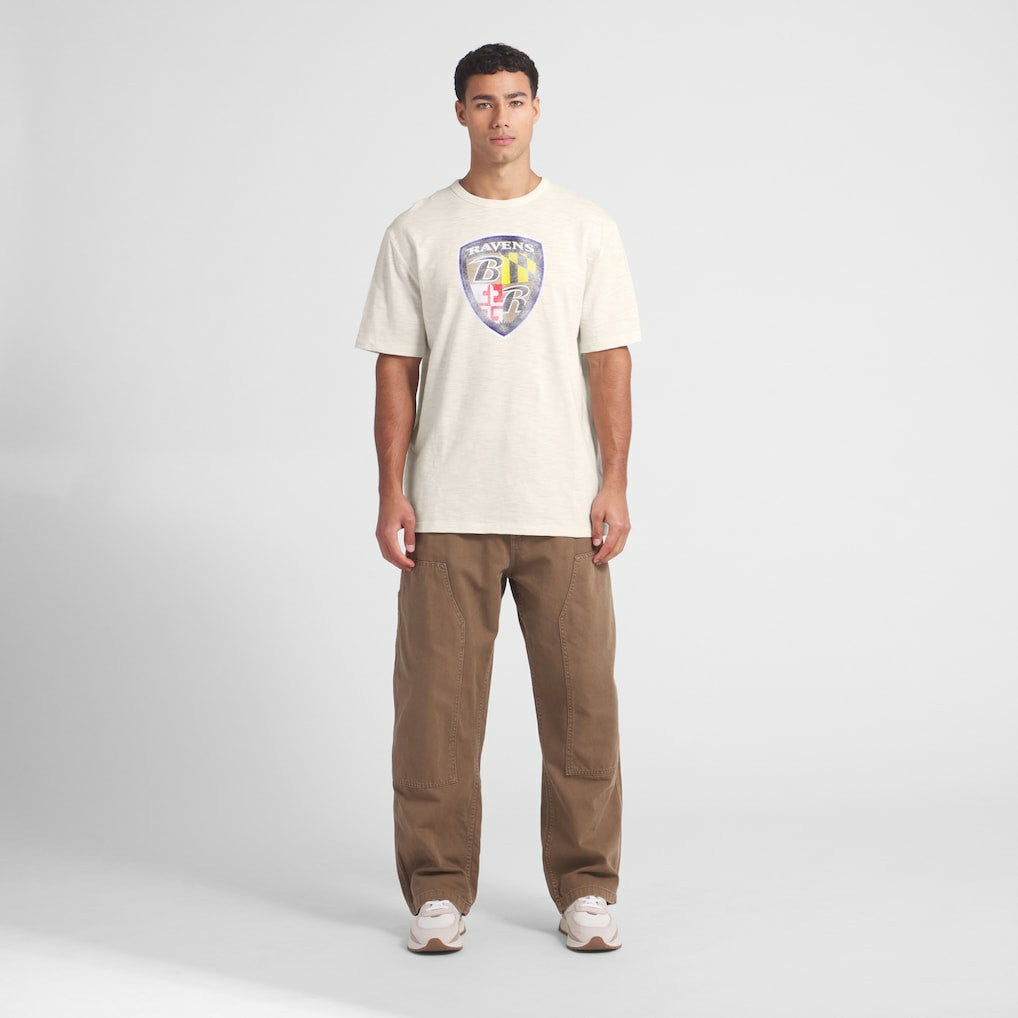 Baltimore Ravens Slub T-Shirt Cream