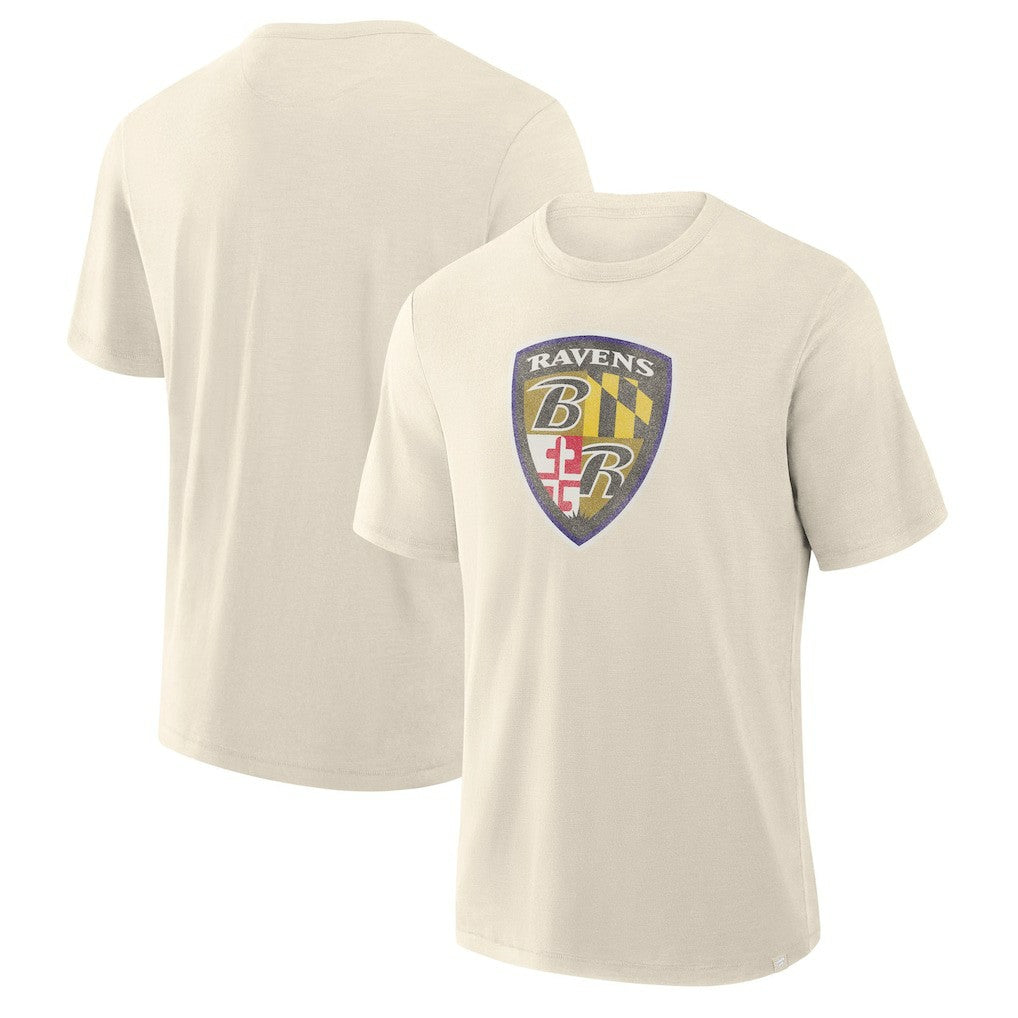 Baltimore Ravens Slub T-Shirt Cream