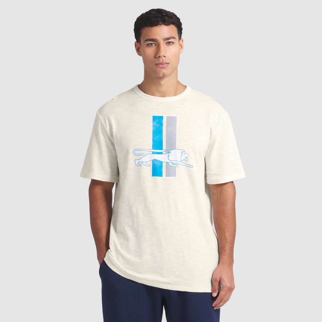 Detroit Lions Slub T-Shirt Cream