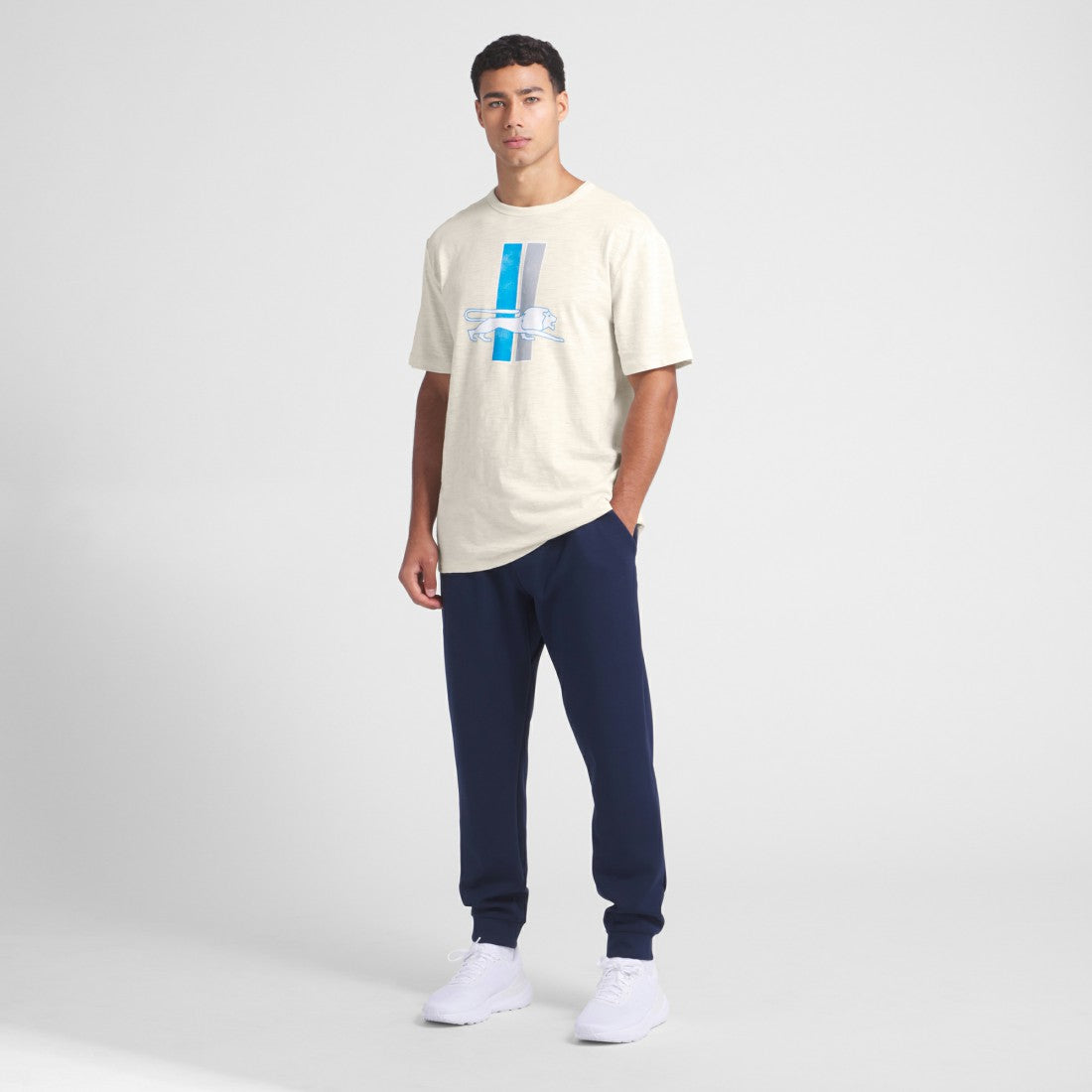 Detroit Lions Slub T-Shirt Cream