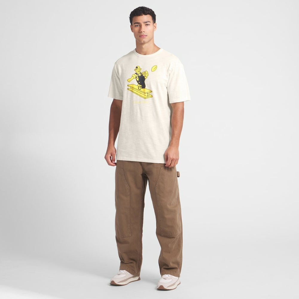 Pittsburgh Steelers Slub T-Shirt Cream