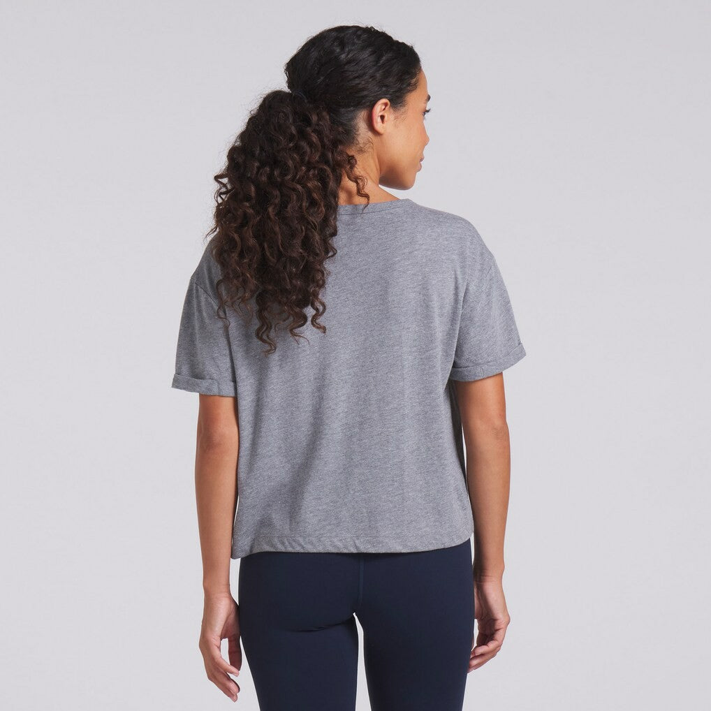 Dallas Cowboys Women's Swing Pass Tri-Blend Boxy T-Shirt Heather Gray