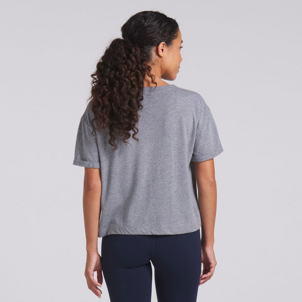 Dallas Cowboys Women's Swing Pass Tri-Blend Boxy T-Shirt Heather Gray