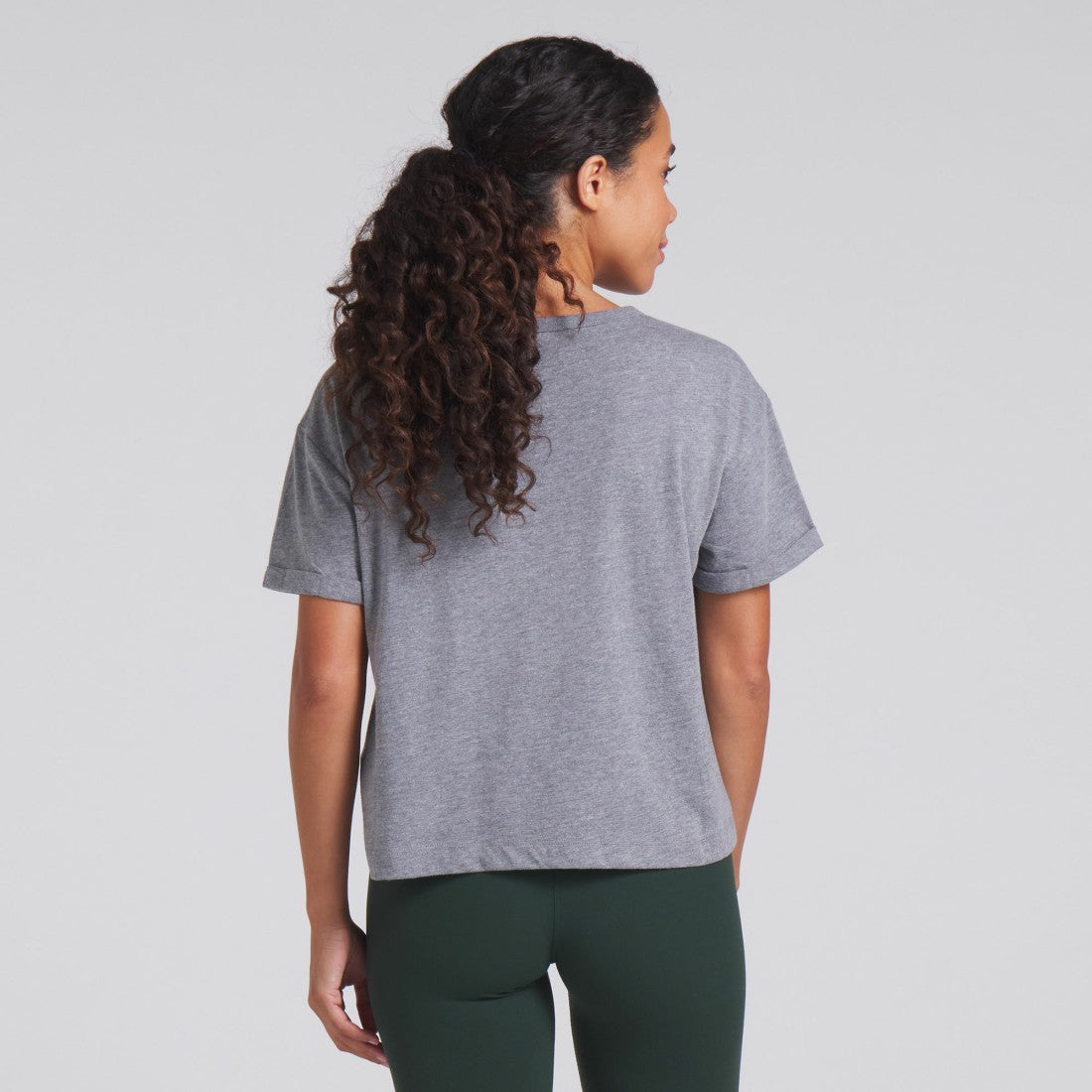 Green Bay Packers Women's Swing Pass Tri-Blend Boxy T-Shirt Heather Gray