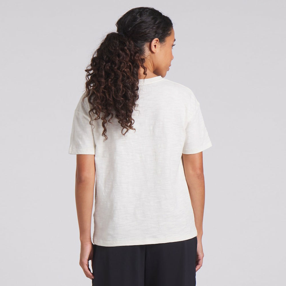 San Francisco 49ers Women's Trick Play Slub Boxy T-Shirt Cream