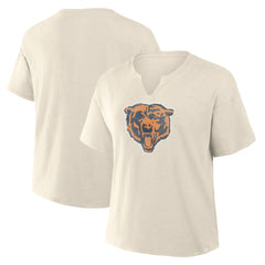 Chicago Bears Women's Trick Play Slub Boxy T-Shirt Cream