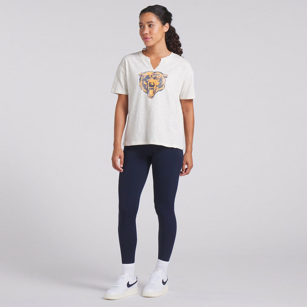 Chicago Bears Women's Trick Play Slub Boxy T-Shirt Cream