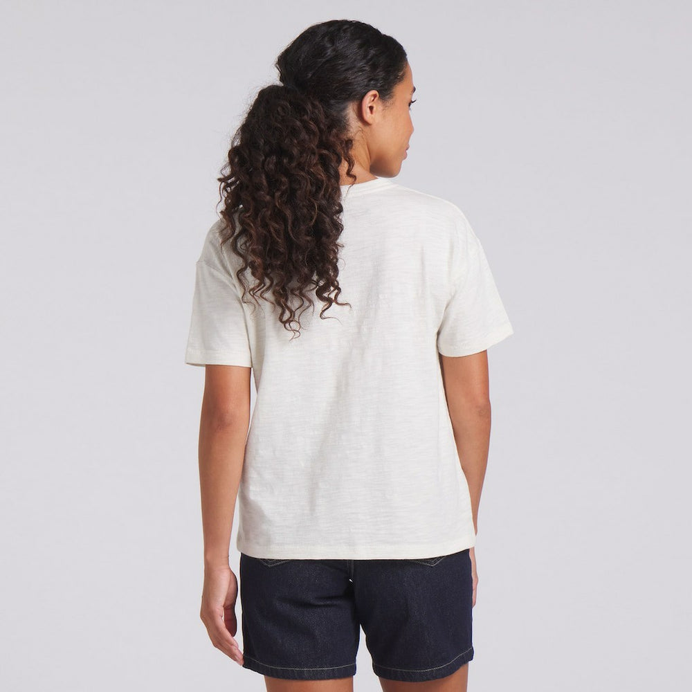 Cleveland Browns Women's Trick Play Slub Boxy T-Shirt Cream