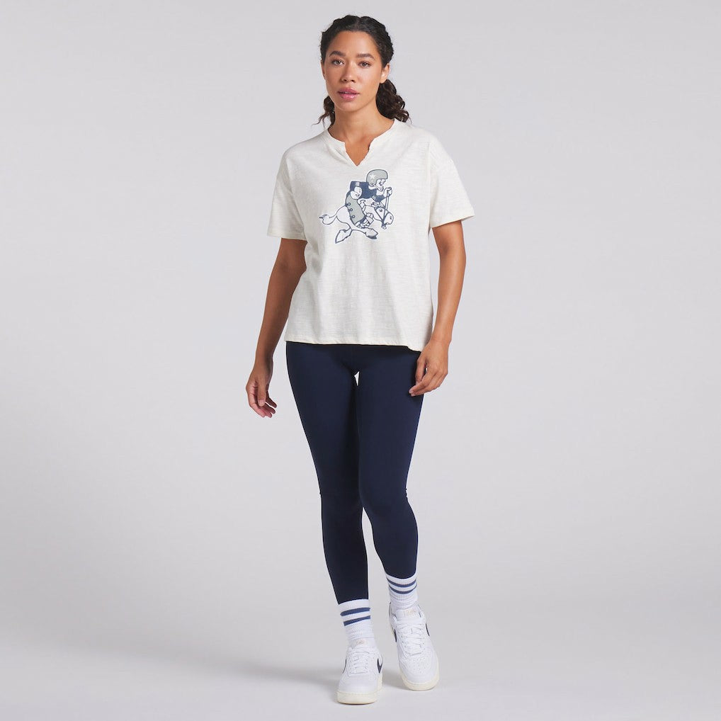 Dallas Cowboys Women's Trick Play Slub Boxy T-Shirt Cream