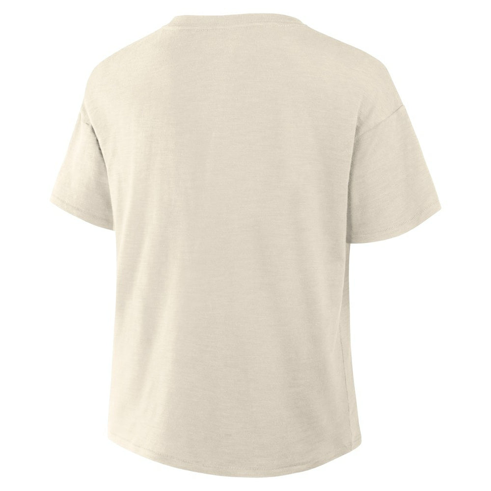 Pittsburgh Steelers Women's Trick Play Slub Boxy T-Shirt Cream