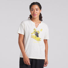 Pittsburgh Steelers Women's Trick Play Slub Boxy T-Shirt Cream