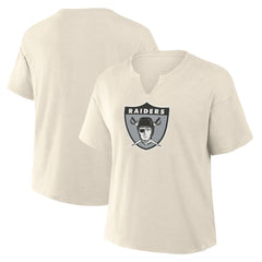 Las Vegas Raiders Women's Trick Play Slub Boxy T-Shirt Cream