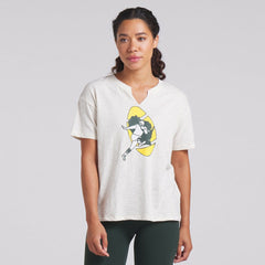 Green Bay Packers Women's Trick Play Slub Boxy T-Shirt Cream
