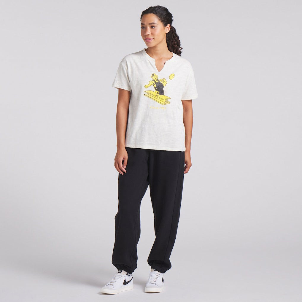 Green Bay Packers Women's Trick Play Slub Boxy T-Shirt Cream