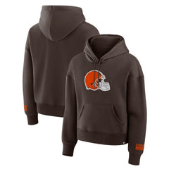 Cleveland Browns Women's Legacy Fleece Pullover Hoodie Brown