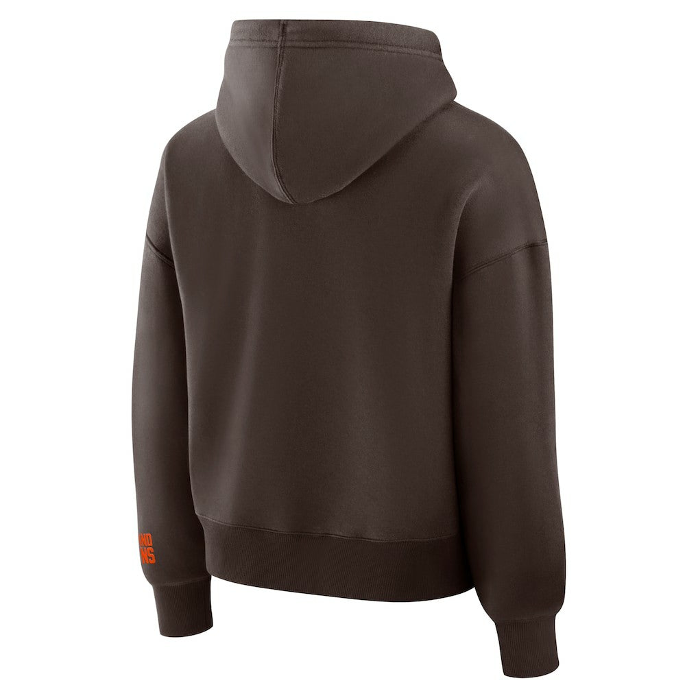 Cleveland Browns Women's Legacy Fleece Pullover Hoodie Brown