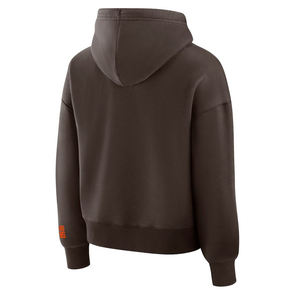 Cleveland Browns Women's Legacy Fleece Pullover Hoodie Brown