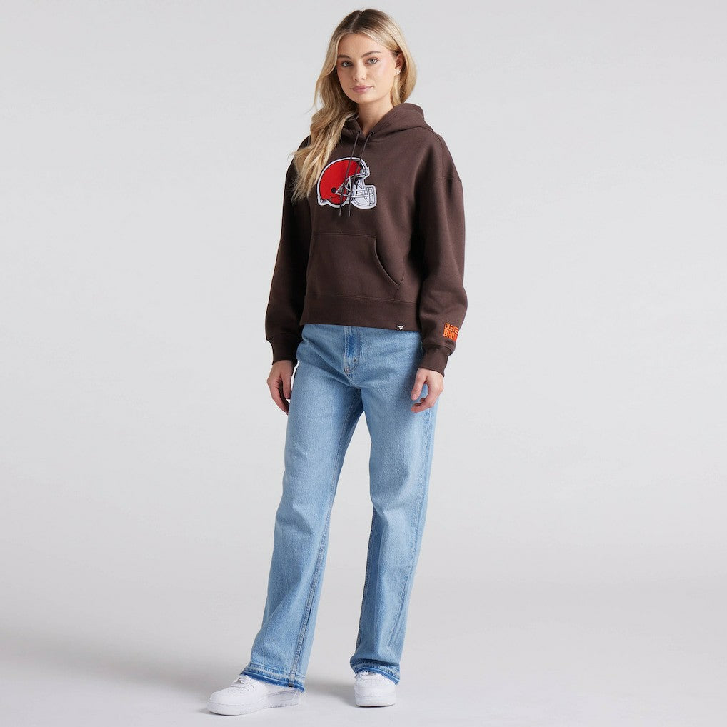 Cleveland Browns Women's Legacy Fleece Pullover Hoodie Brown