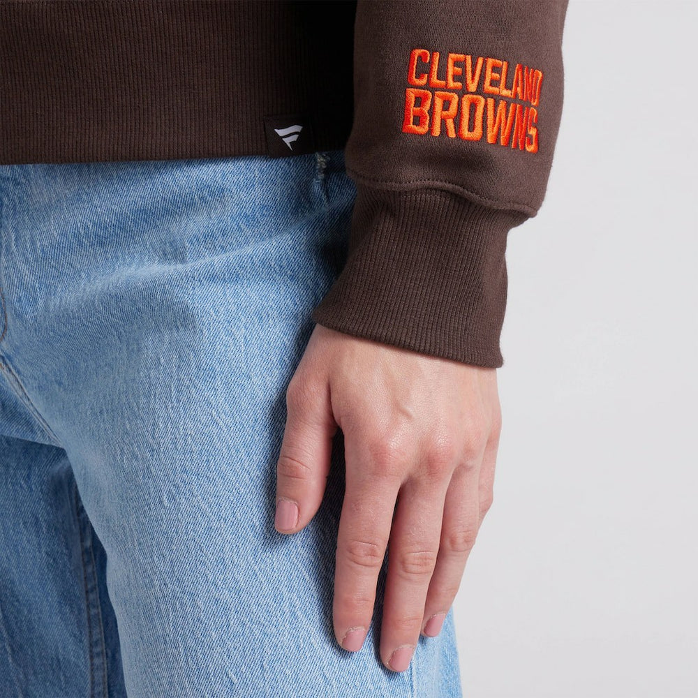 Cleveland Browns Women's Legacy Fleece Pullover Hoodie Brown