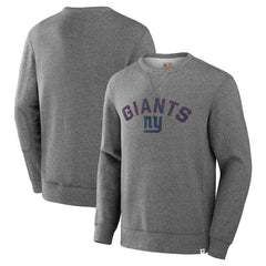 New York Giants Loop Terry Pullover Sweatshirt Heather Gray