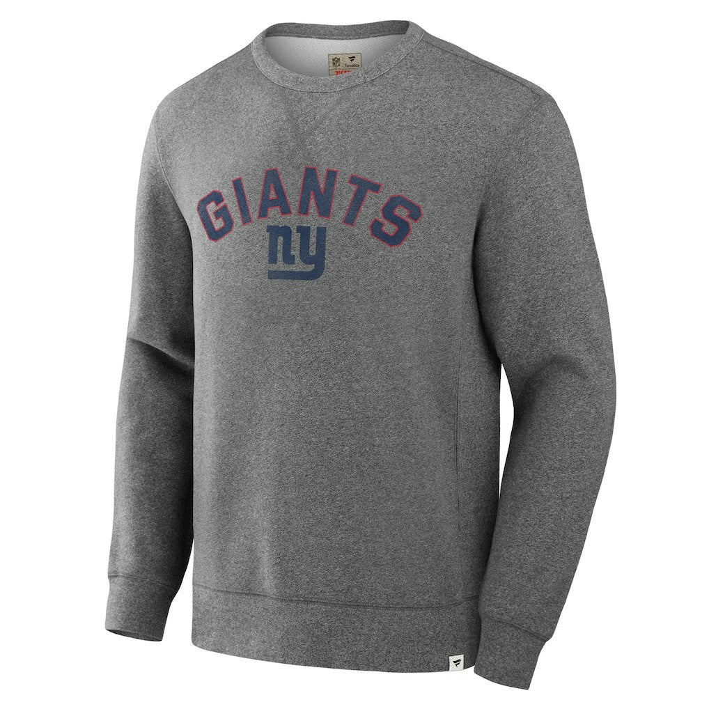 New York Giants Loop Terry Pullover Sweatshirt Heather Gray