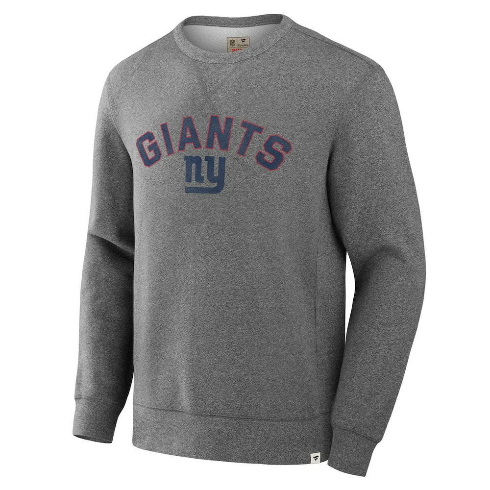New York Giants Loop Terry Pullover Sweatshirt Heather Gray