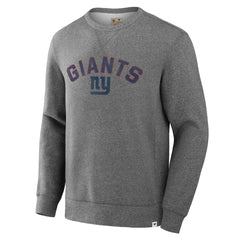 New York Giants Loop Terry Pullover Sweatshirt Heather Gray