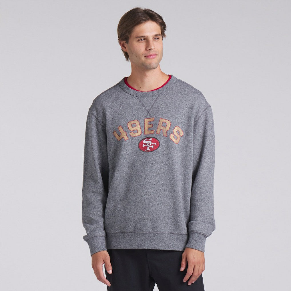 San Francisco 49ers Loop Terry Pullover Sweatshirt Heather Gray