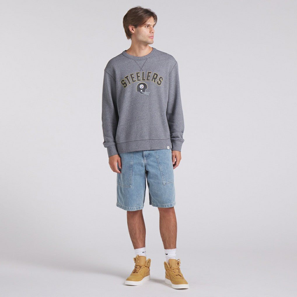 Pittsburgh Steelers Loop Terry Pullover Sweatshirt Heather Gray