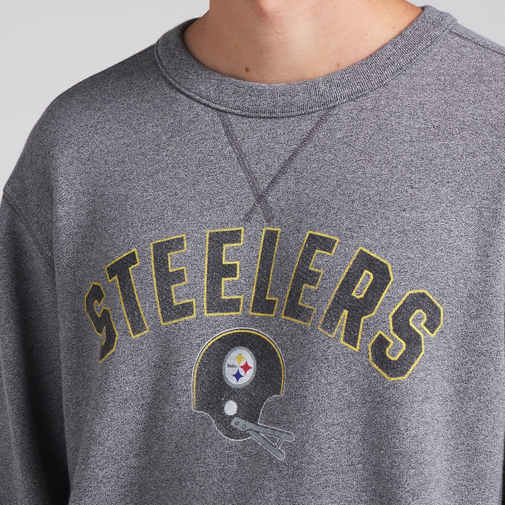Pittsburgh Steelers Loop Terry Pullover Sweatshirt Heather Gray