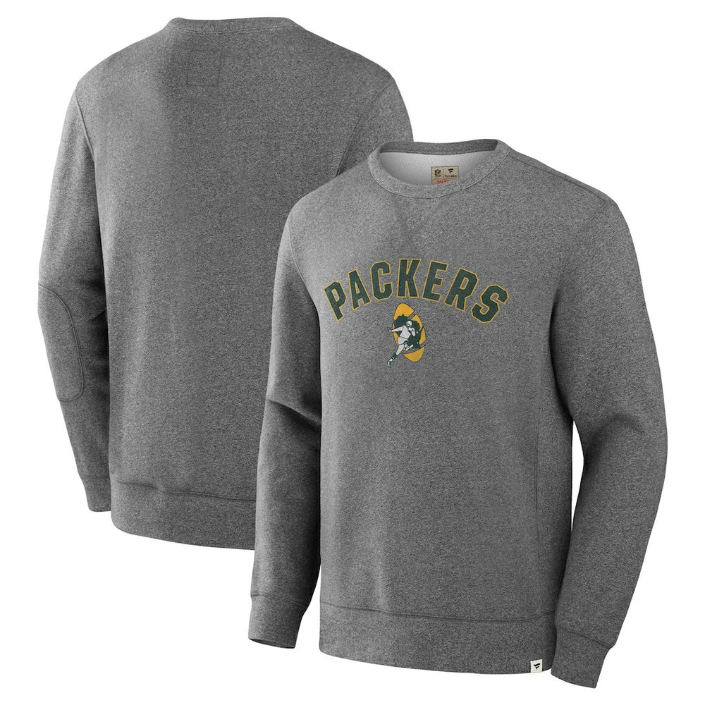 Green Bay Packers Loop Terry Pullover Sweatshirt Heather Gray