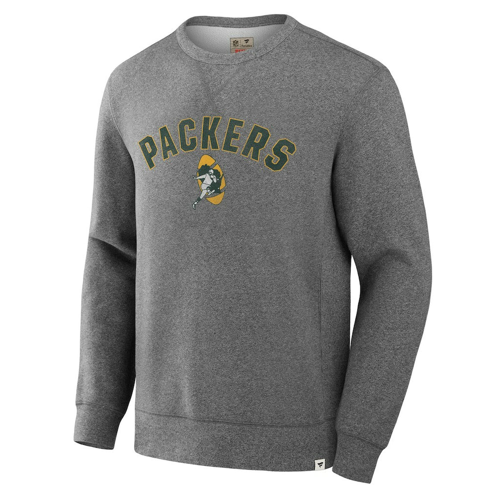 Green Bay Packers Loop Terry Pullover Sweatshirt Heather Gray