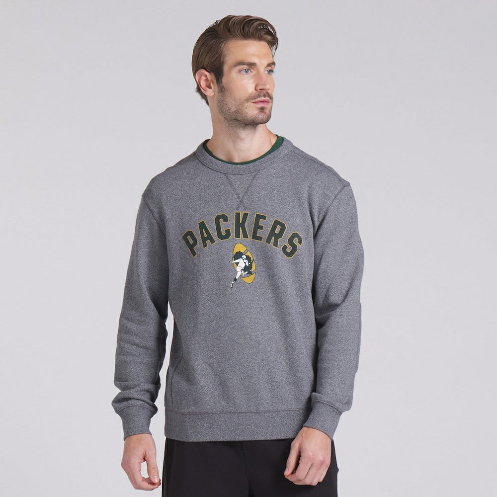 Green Bay Packers Loop Terry Pullover Sweatshirt Heather Gray