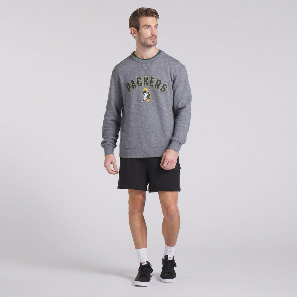 Green Bay Packers Loop Terry Pullover Sweatshirt Heather Gray